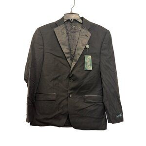 Lauren Ralph Lauren Mens Black Tuxedo Jacket 40S Wool Stretch New
